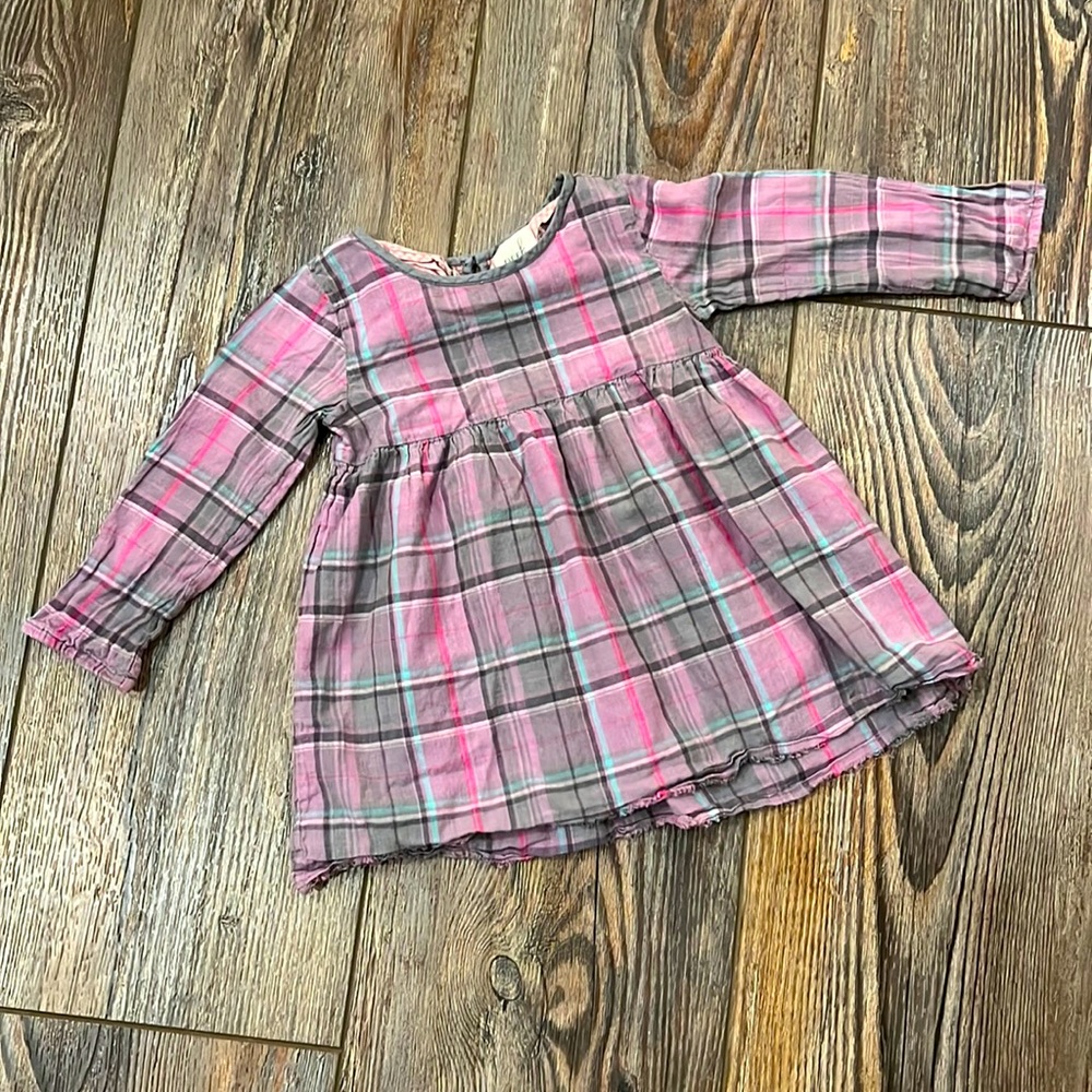 EUC Peek cotton plaid dress